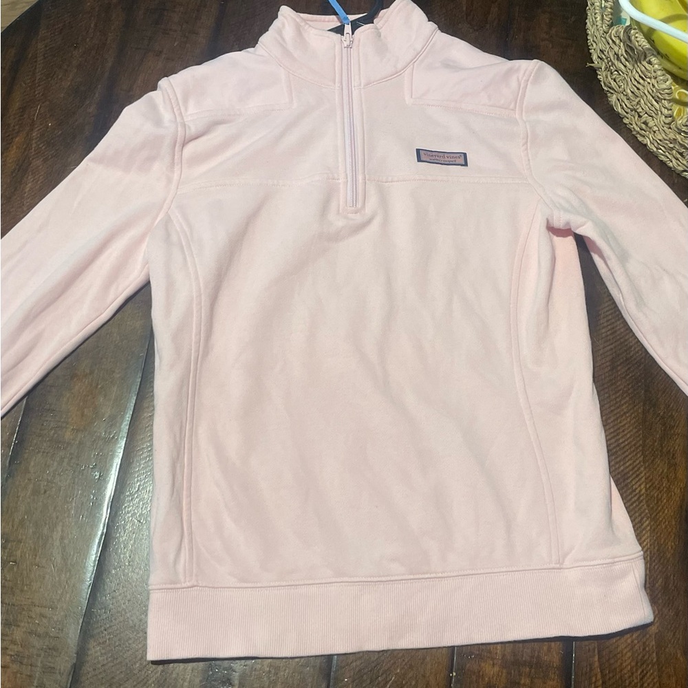 Pink Quarter-Zip Pullover